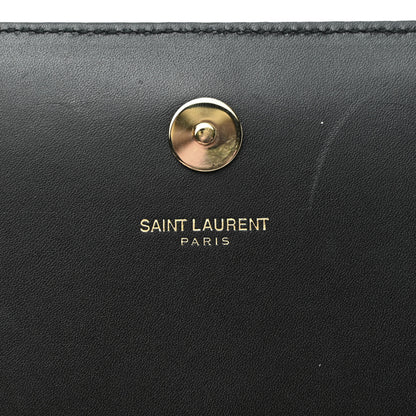 Saint Laurent Calfskin Classic Monogram Cassandre Clutch Black 6 of 10