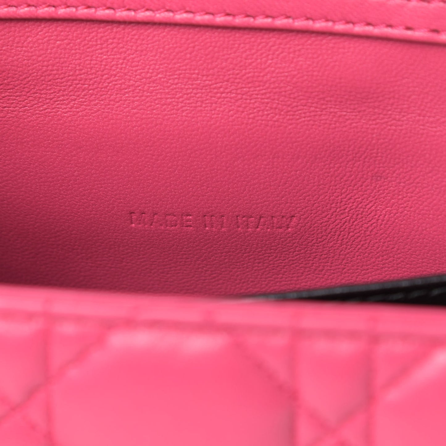 Lambskin Cannage Miss Dior Promenade Pouch Fuchsia