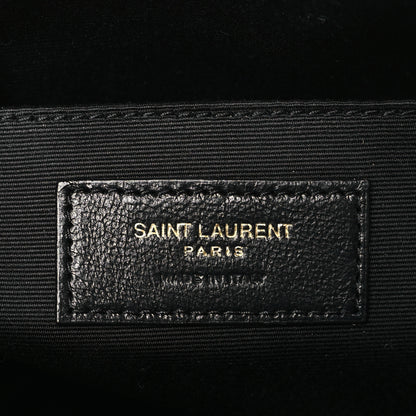 Saint Laurent Raffia Canvas Monogram Lou Camera Bag Dark Chocolate 6 of 9