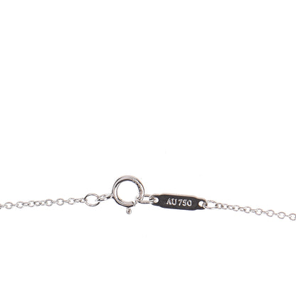 Tiffany 18K White Gold Diamond Mini Fleur De Lis Key Pendant 4 of 7