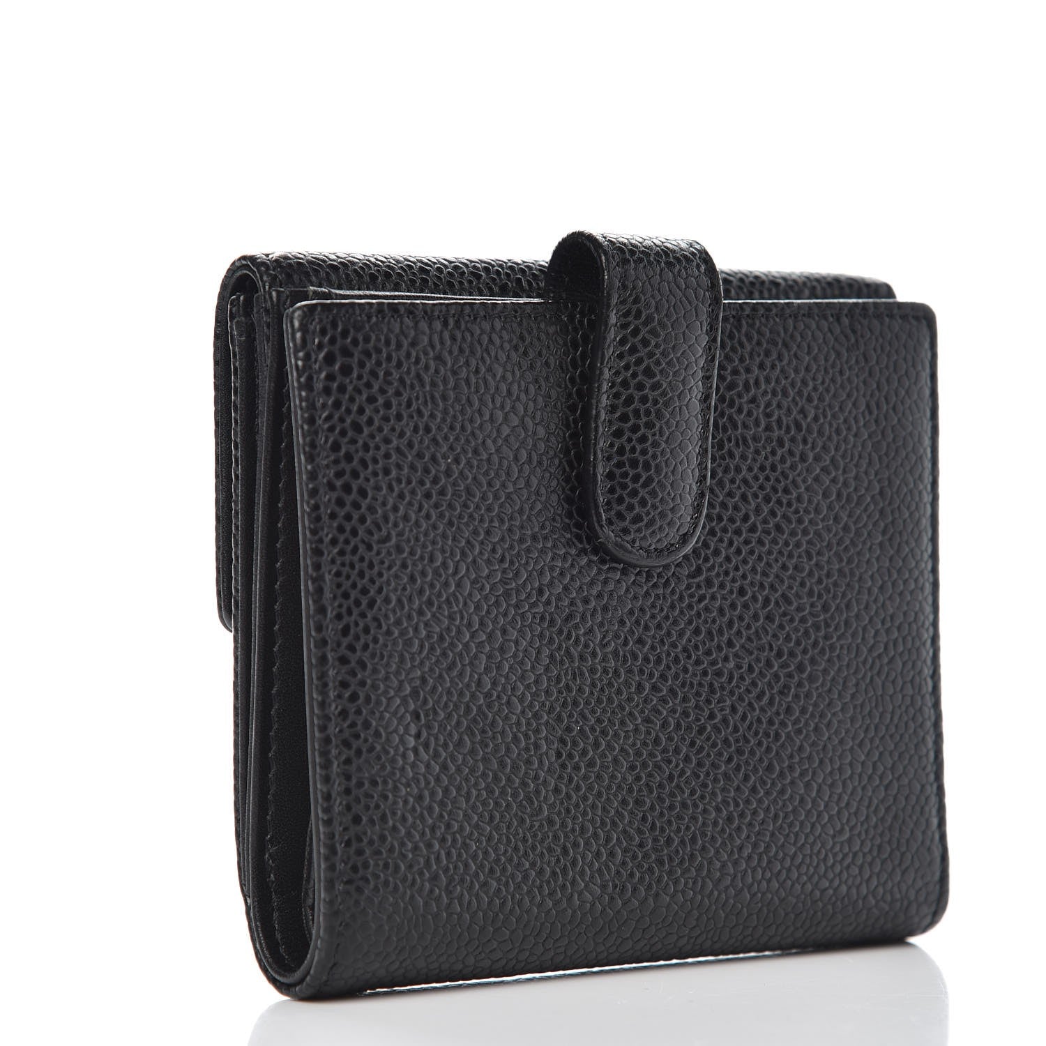 Chanel Caviar Timeless CC Compact French Wallet Black 3 of 8