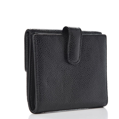 Chanel Caviar Timeless CC Compact French Wallet Black 3 of 8
