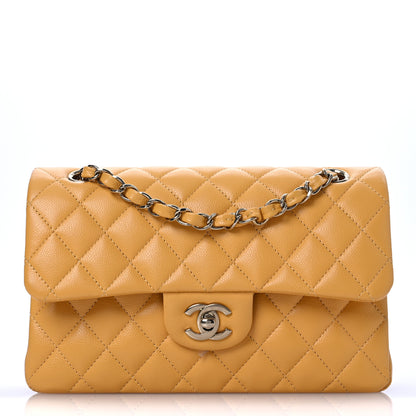 Chanel Caviar Quilted Small Double Flap Yellow 1 of 12
