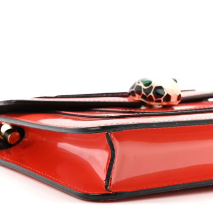 Bulgari Metallic Calfskin Small Serpenti Forever Snake Strap Crossbody Bag Orange 14 of 17