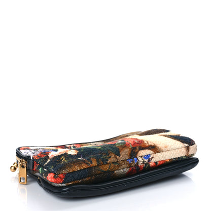 Dolce & Gabbana Calfskin Printed Clutch Black Multicolor 4 of 10