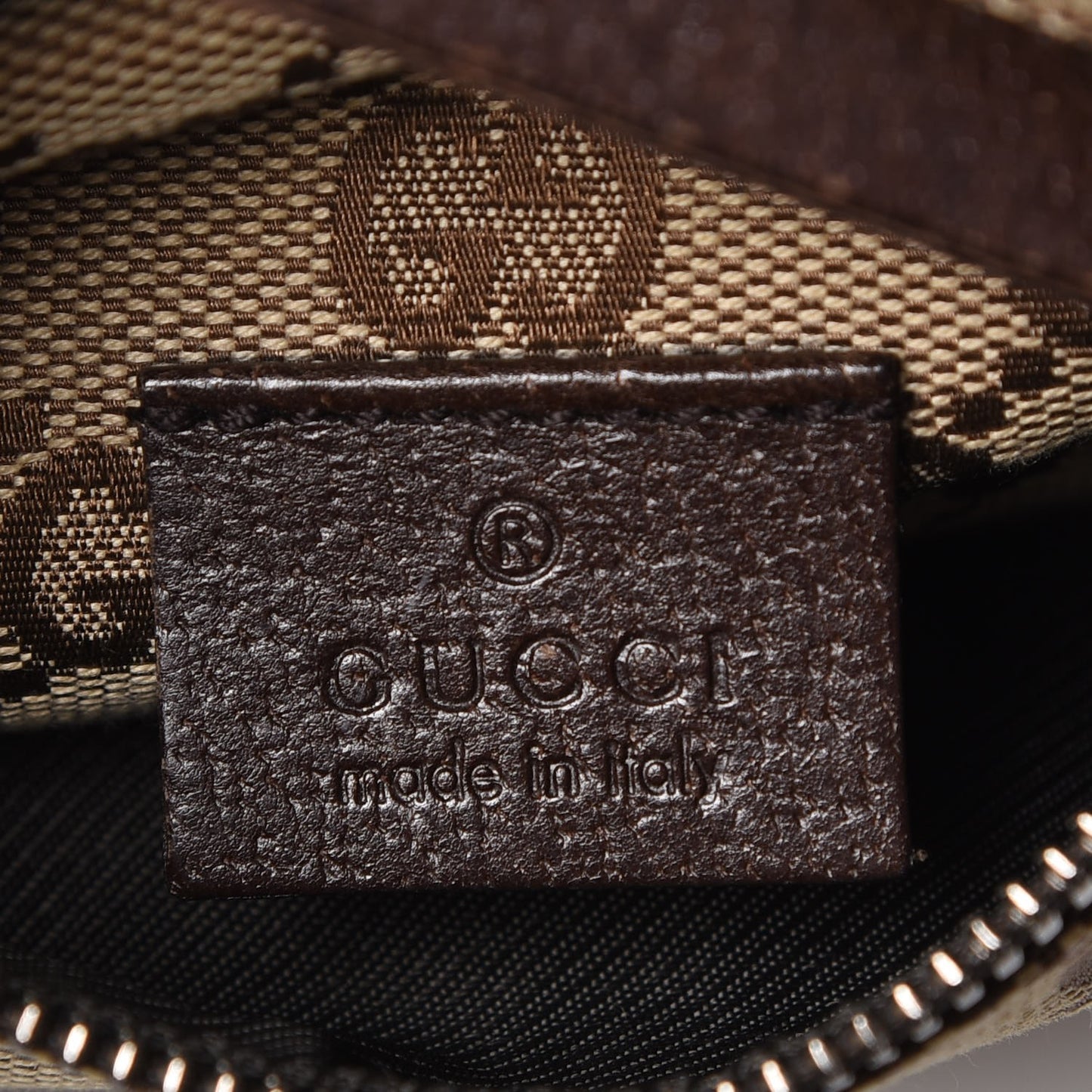 Monogram Web Belt Bag Dark Brown
