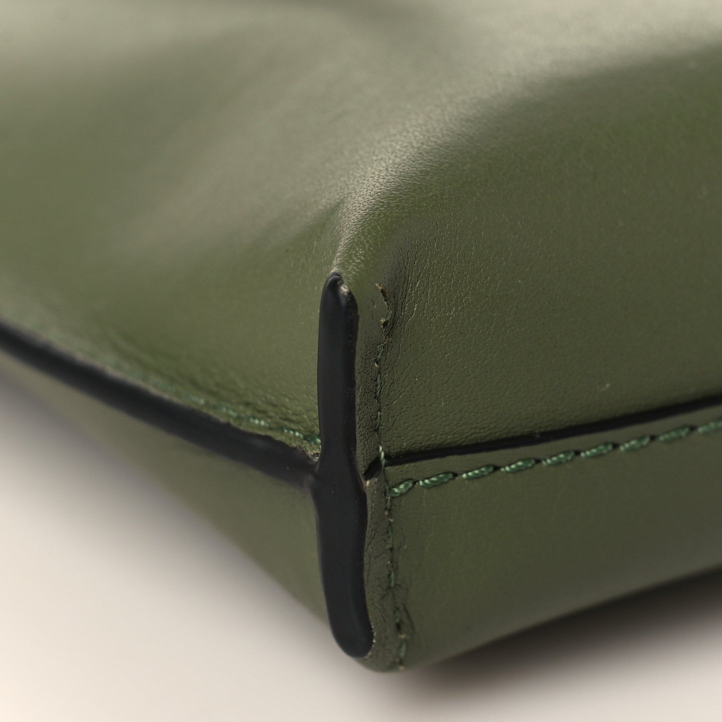 Calfskin Elephant Pouch Crossbody Bag Avocado