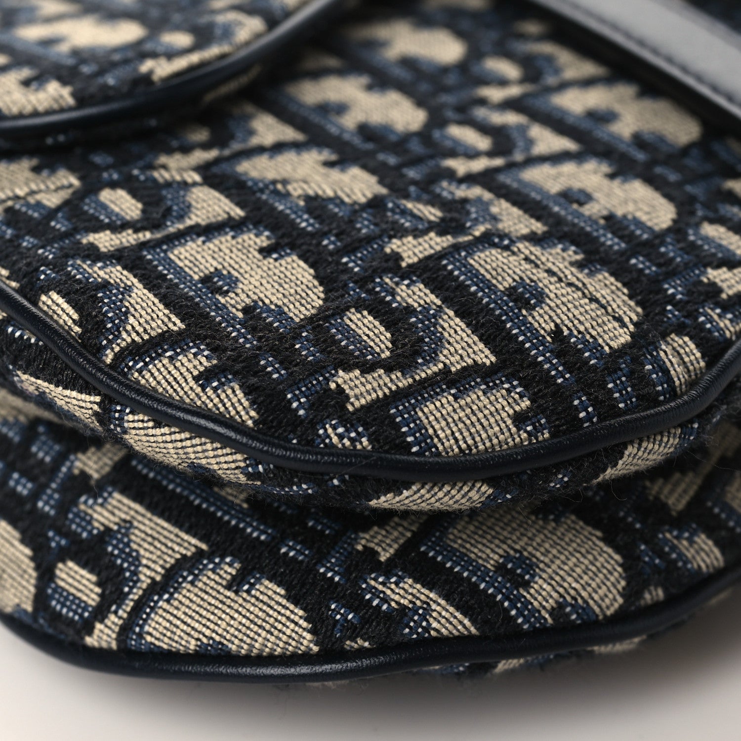 Christian Dior Oblique Mini Saddle Bag Blue 8 of 9