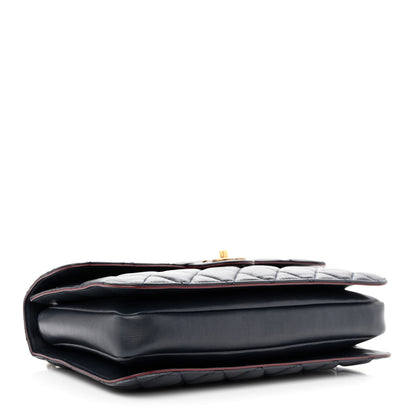 Chanel Calfskin Quilted Large Perfect Edge Flap Navy 4 of 12