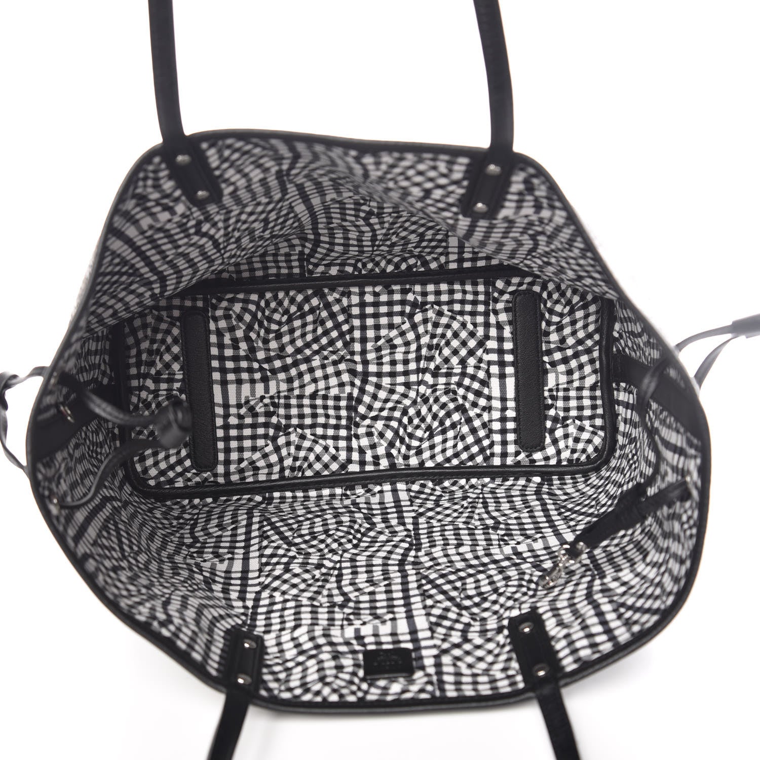 MCM Visetos Medium Reversible Shopper Tote Black 9 of 16