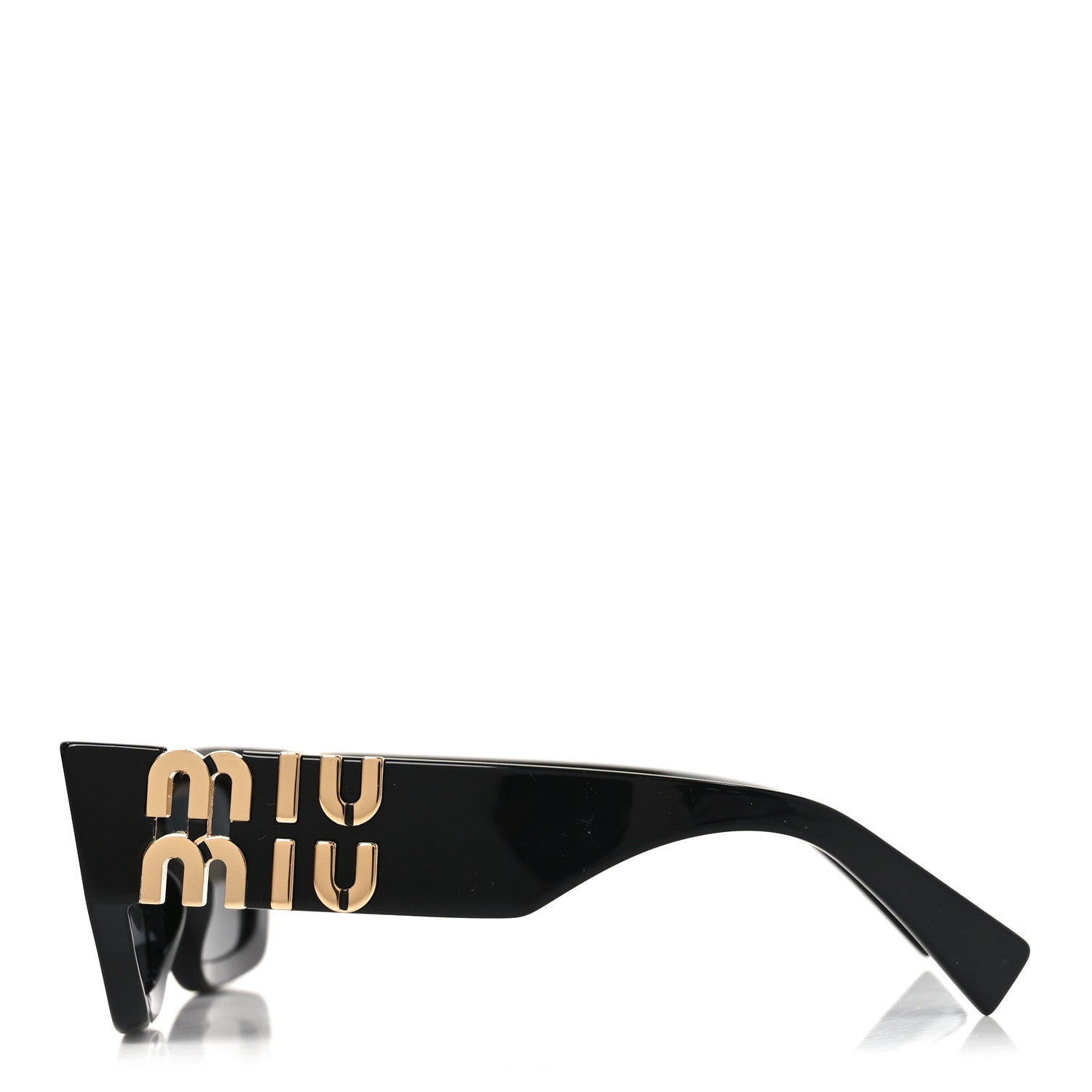 Miu Miu Acetate Rectangle Sunglasses SMU 09W Black 3 of 7