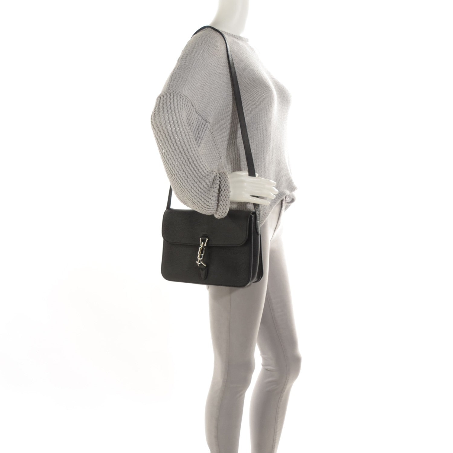Gucci Soft Calfskin Small Jackie Shoulder Bag Black 2 of 7