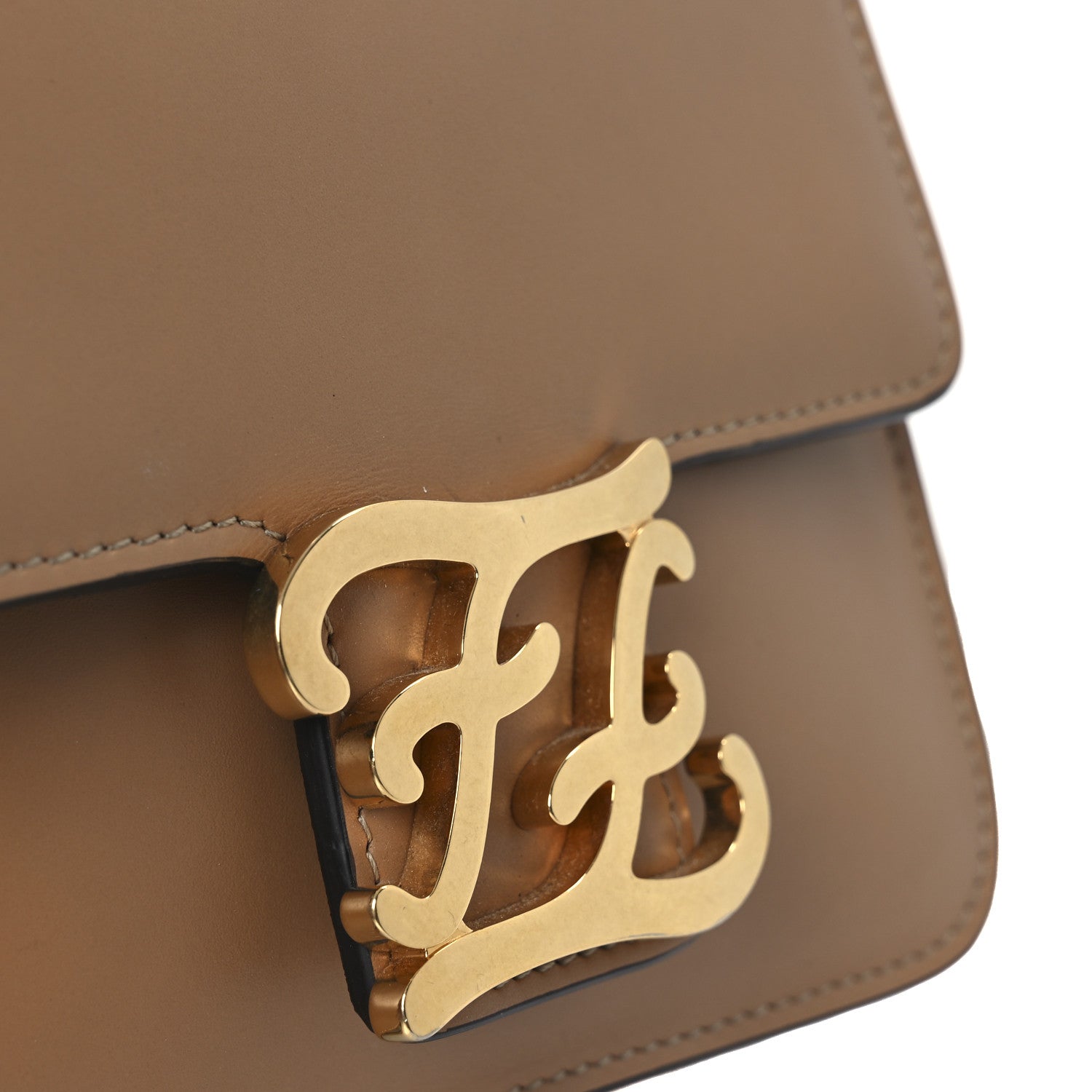 Fendi Vitello King Karligraphy Crossbody Bag Cuoio 13 of 14