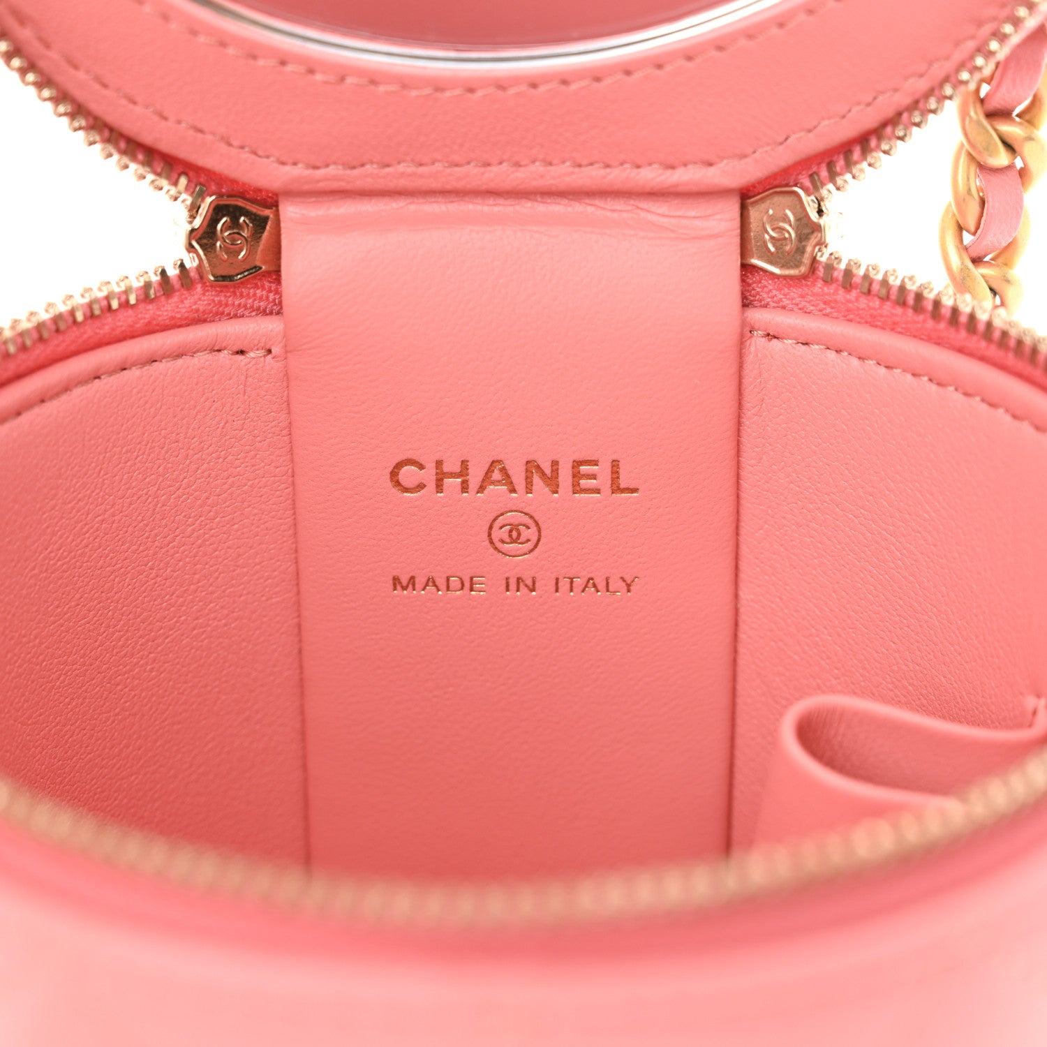 Chanel Lambskin Quilted Afternoon Tea Top Handle Vanity Case With Chain Light Pink 6 of 10