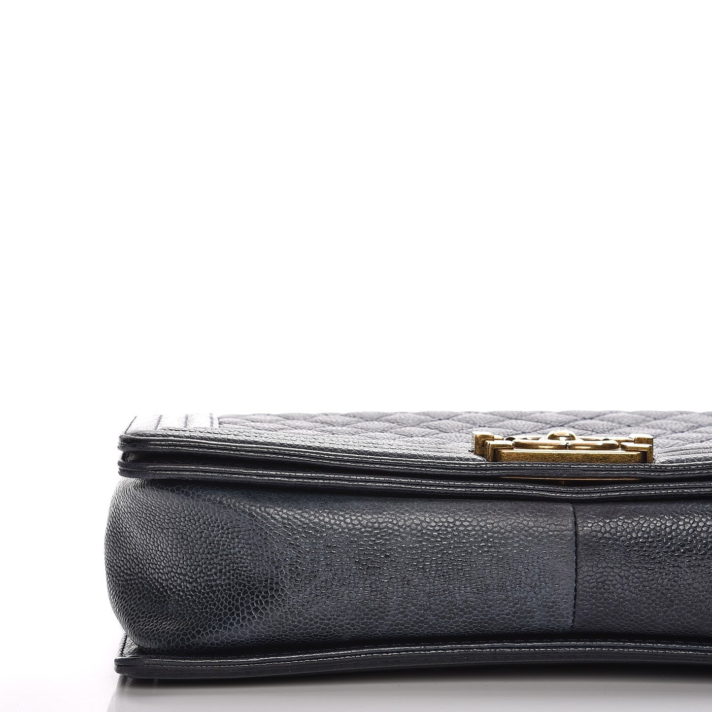 Caviar Quilted New Medium Boy Flap Dark Navy Blue