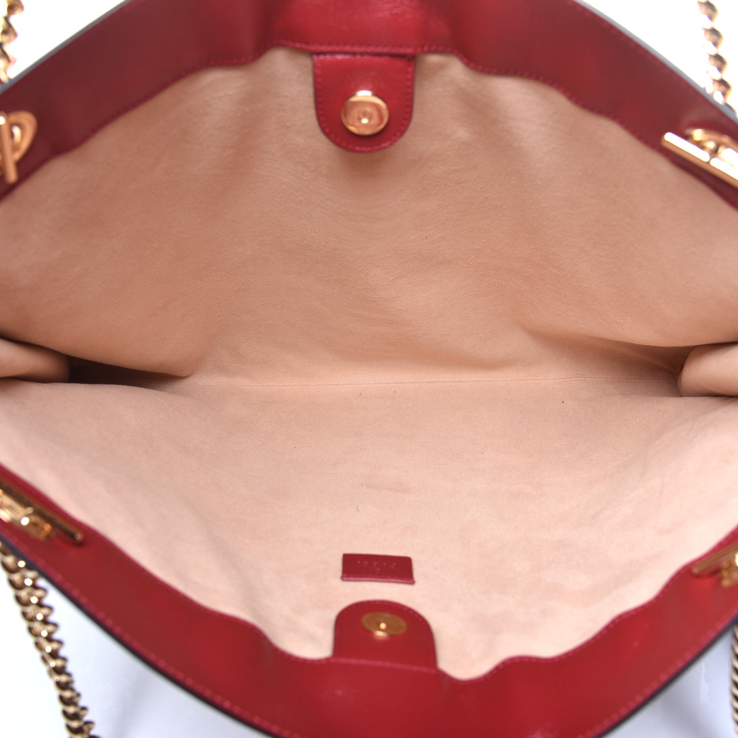 Gucci Tweed GG Monogram Large Rajah Chain Tote Romantic Cherry Black White 5 of 8