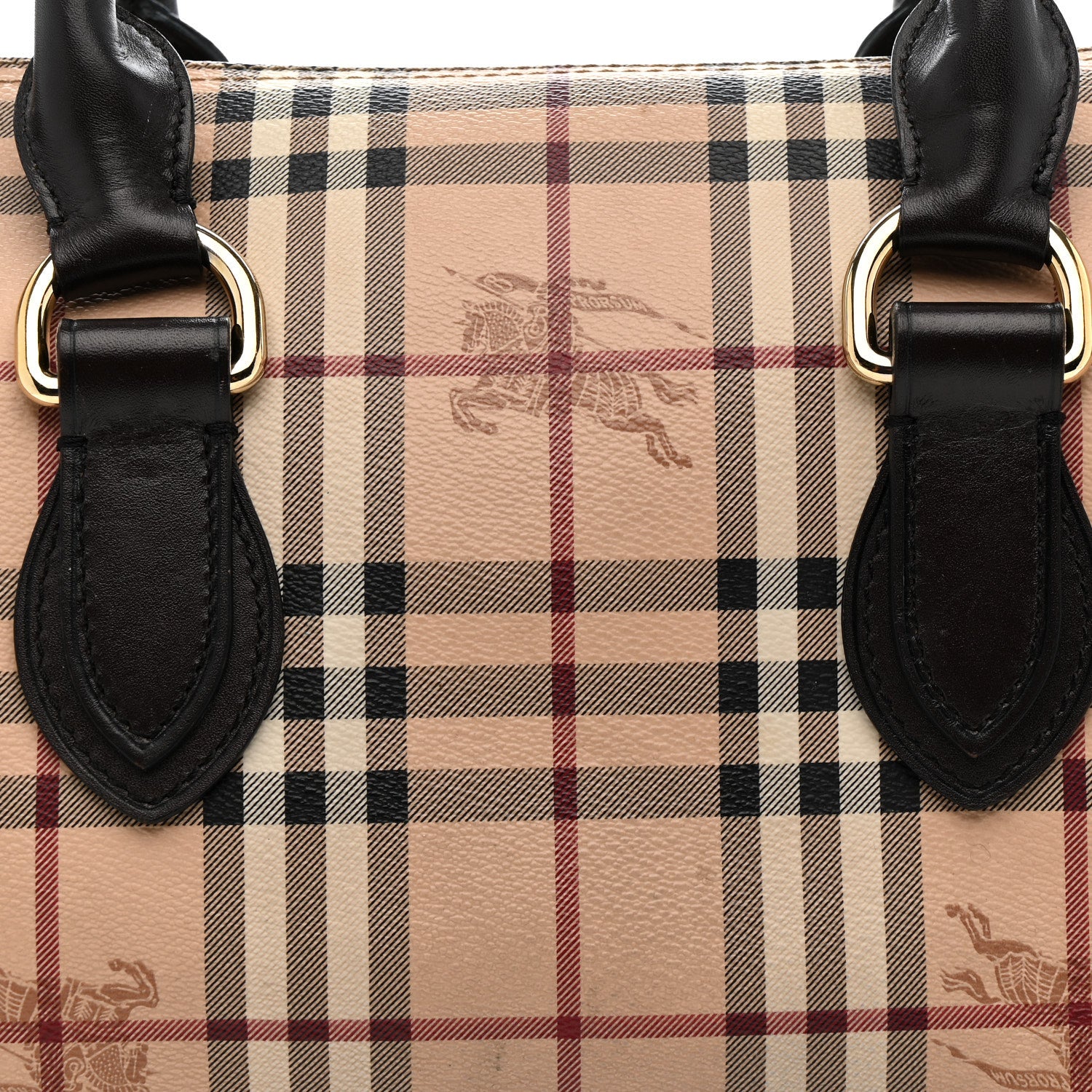 Burberry Haymarket Check Small Chester Bowling Bag Chocolate 9 of 16