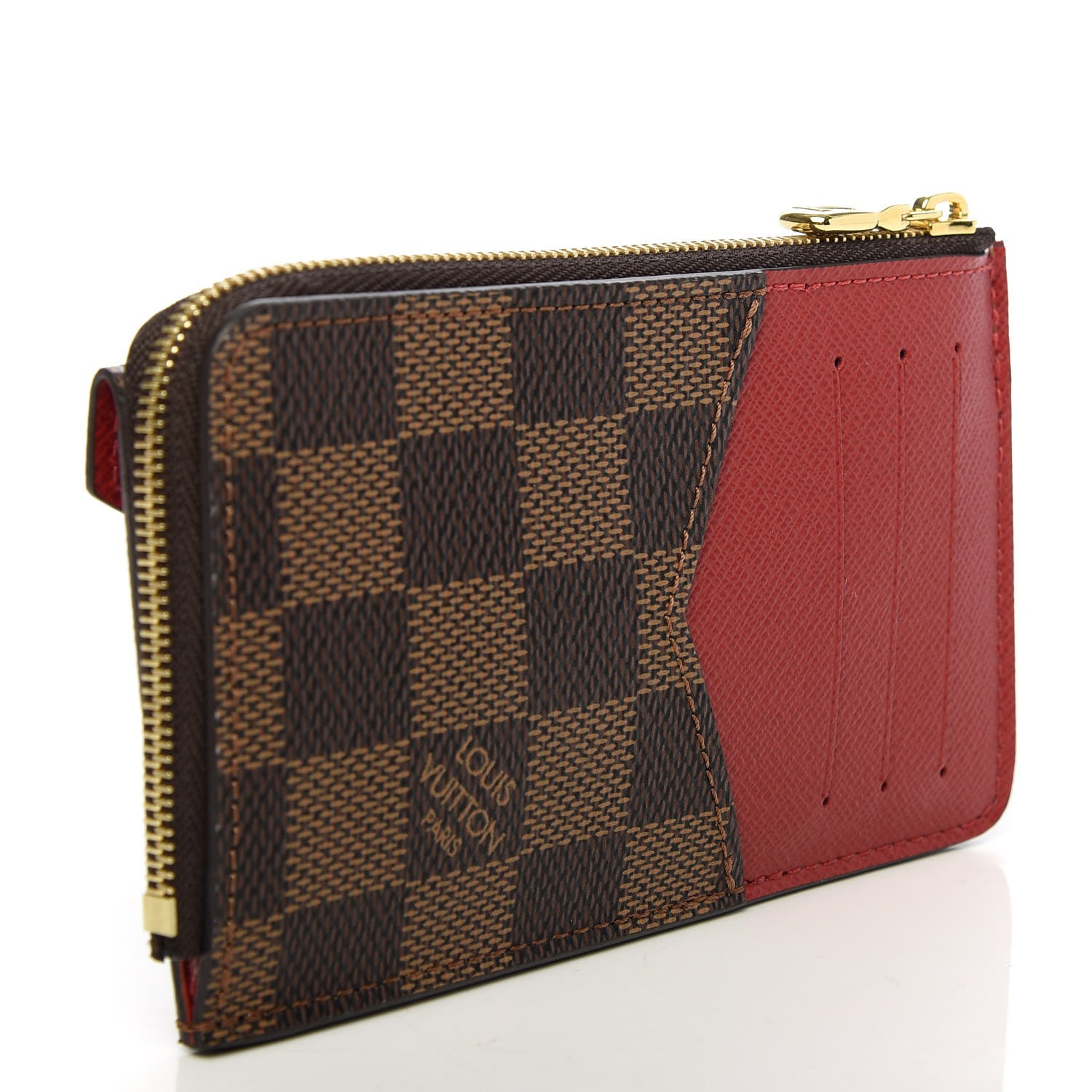 Louis Vuitton Damier Ebene Recto Verso Card Holder Red 4 of 8