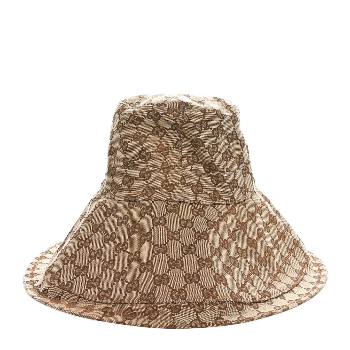 Monogram Wide Brim Hat M Beige