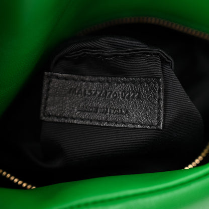 Saint Laurent Lambskin Quilted Small Loulou Puffer Monogram Chain Satchel New Vert 8 of 11