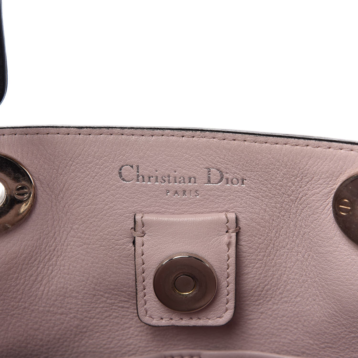 Christian Dior Smooth Calfskin Large Diorissimo Tote Black Rose Poudre 8 of 10