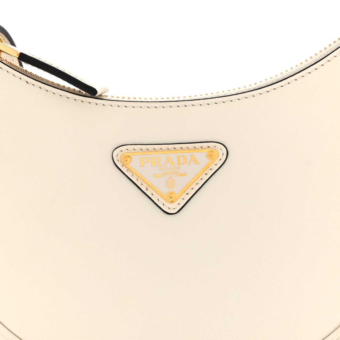 Soft Calfskin Mini Arque Shoulder Bag White