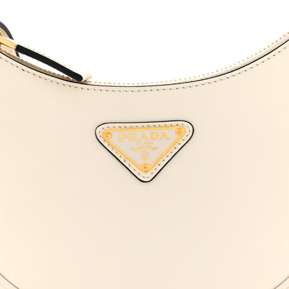 Prada Soft Calfskin Mini Arque Shoulder Bag White 8 of 10