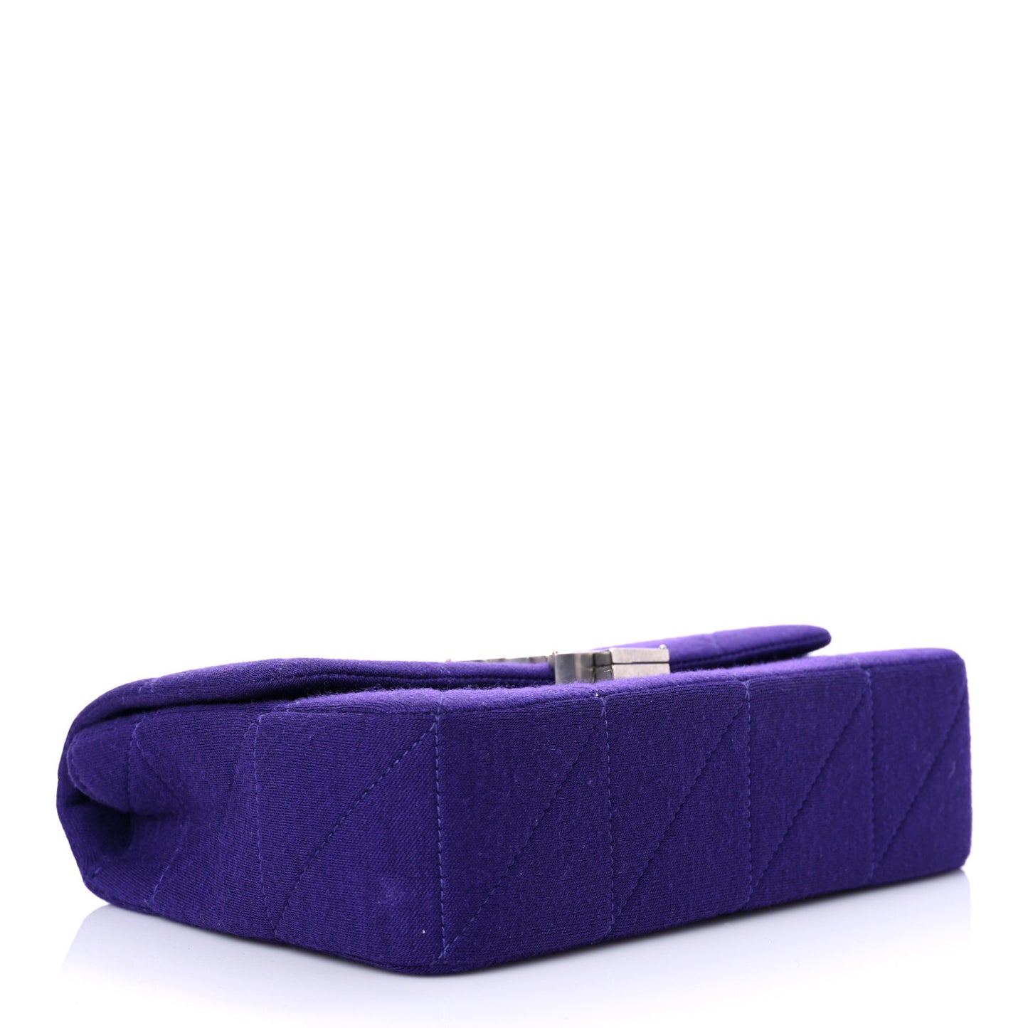 Jersey Wool Patchwork Monogram Medium Jamie Baguette Purple