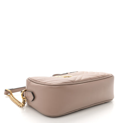Gucci Calfskin Matelasse Small GG Marmont Chain Shoulder Bag Porcelain Rose 4 of 11