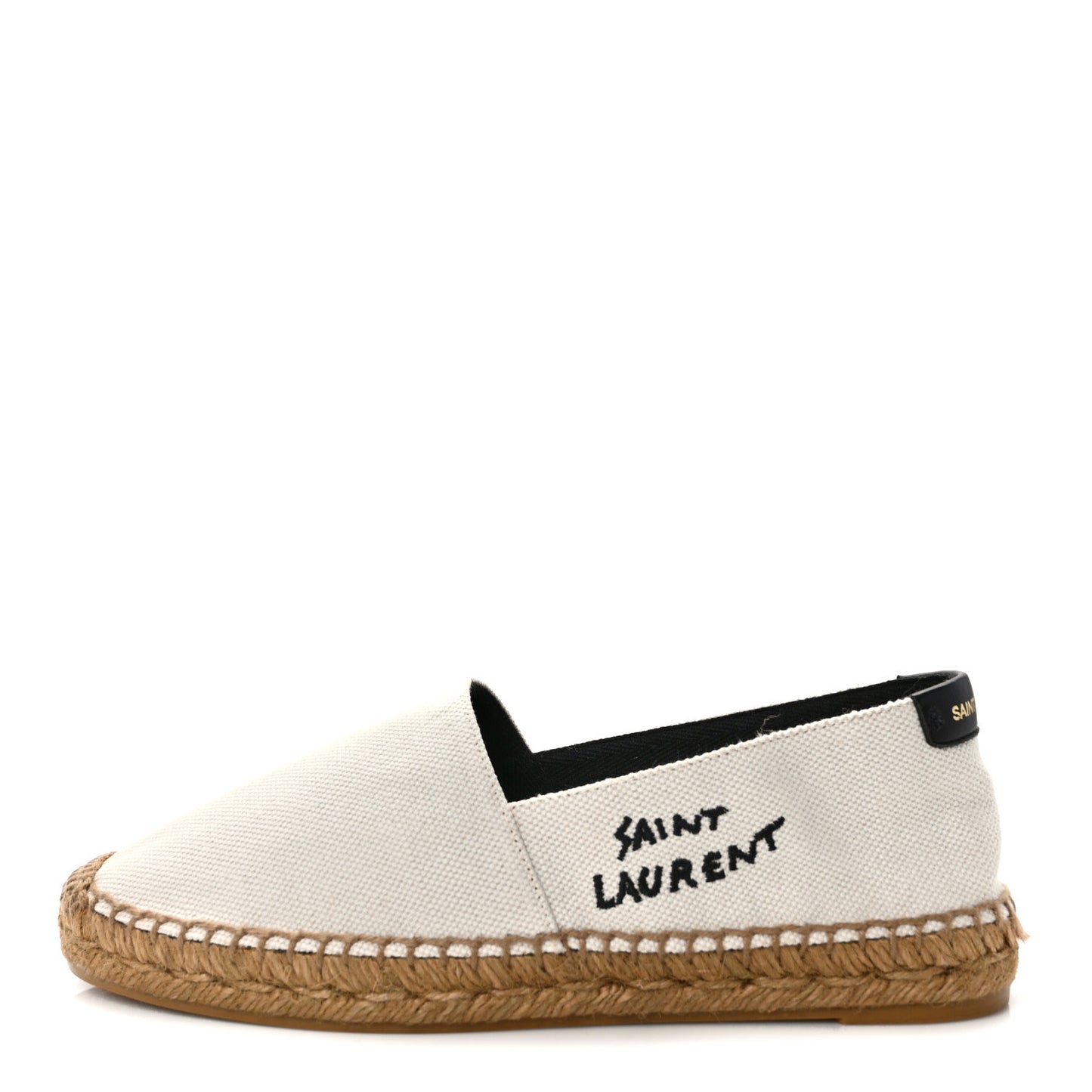 Canvas Nappa Elba Light Logo Embroidered Espadrilles 36 Ecru