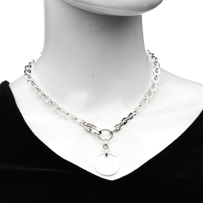 Gucci Sterling Silver Round Logo Pendant Necklace 2 of 5
