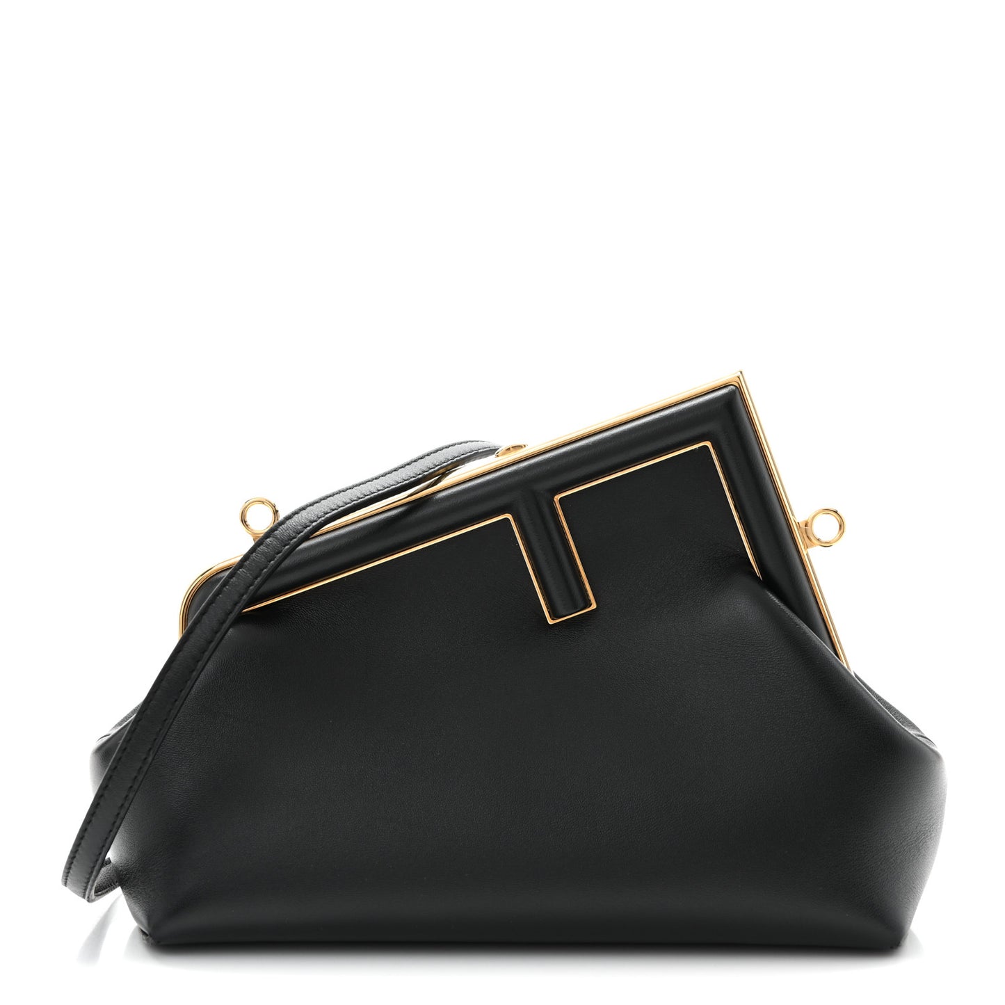 Shiny Nappa Small Fendi First Black