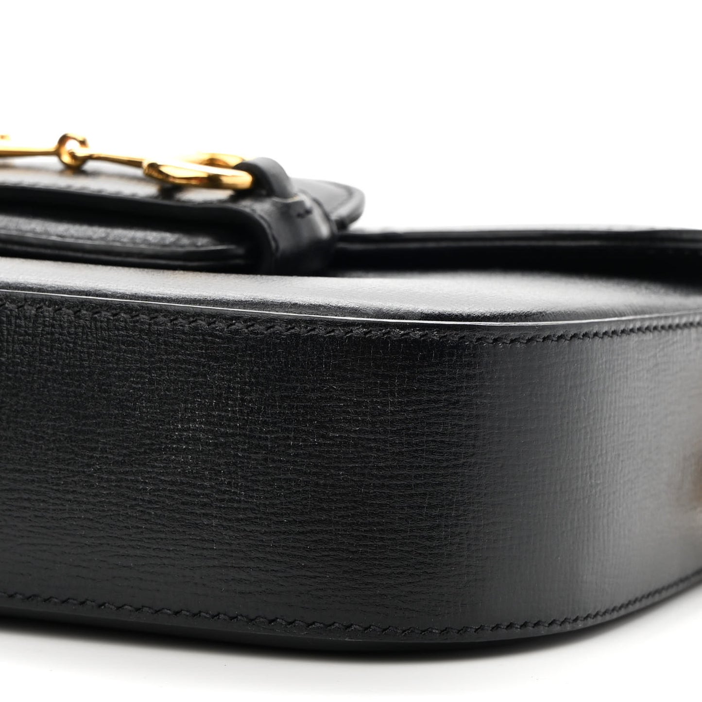 Azalea Calfskin Web Mini Horsebit 1955 Shoulder Bag Black