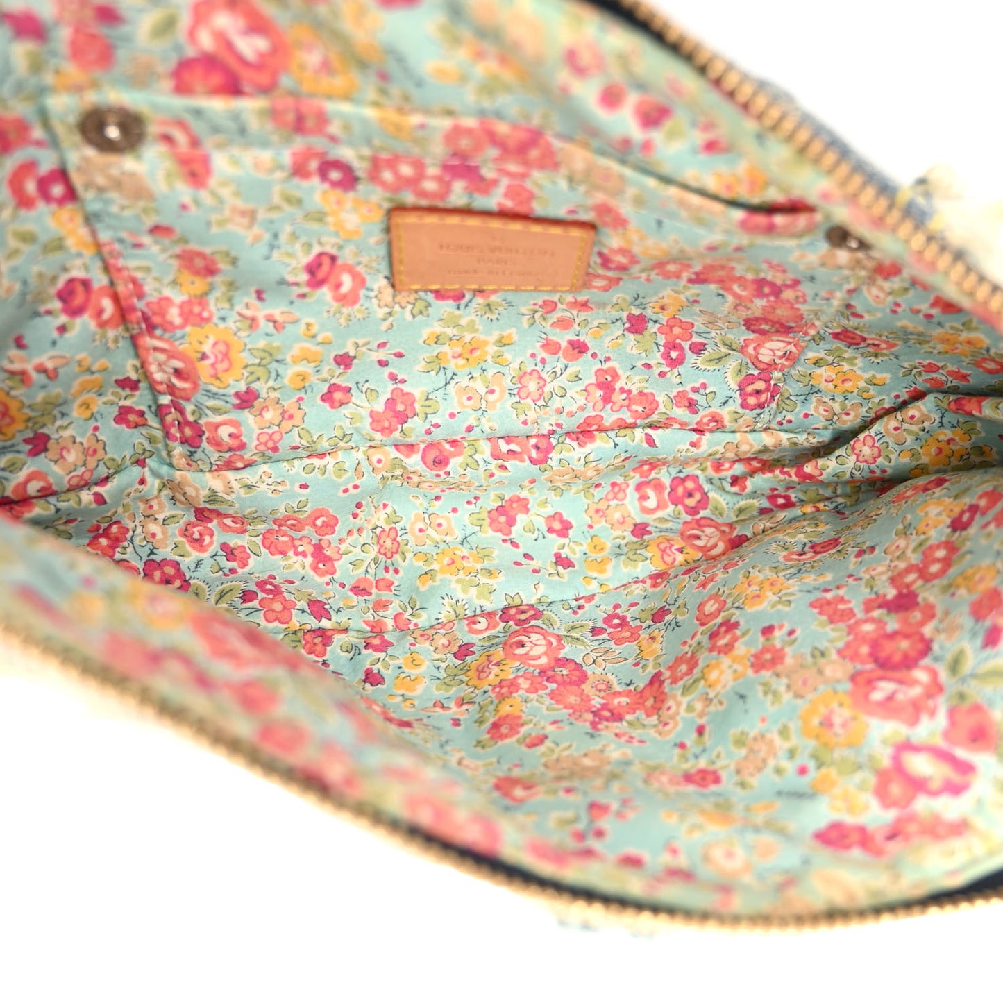 LOUIS VUITTON Monogram Denim Patchwork Pouchy Blue