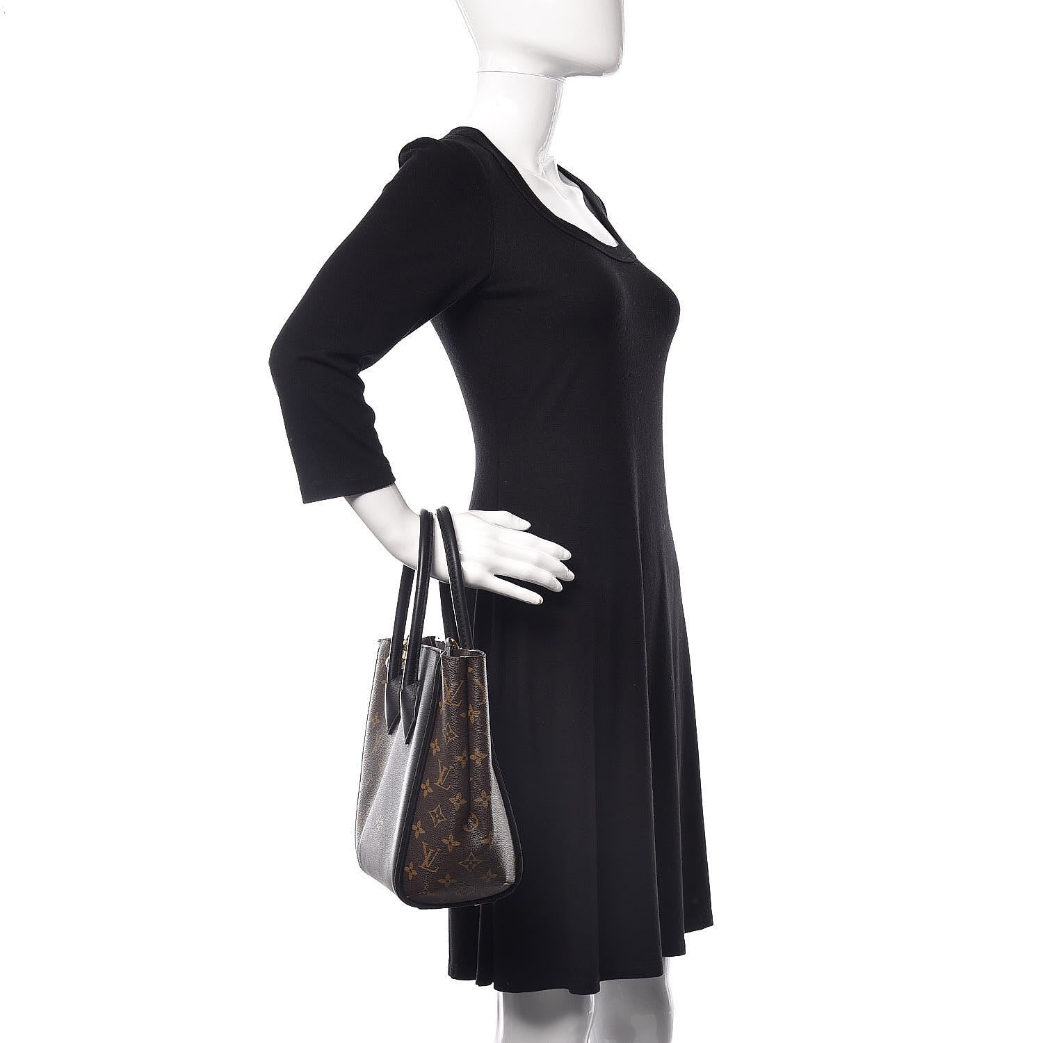 Louis Vuitton Calfskin Monogram Kimono Tote PM Black 2 of 12