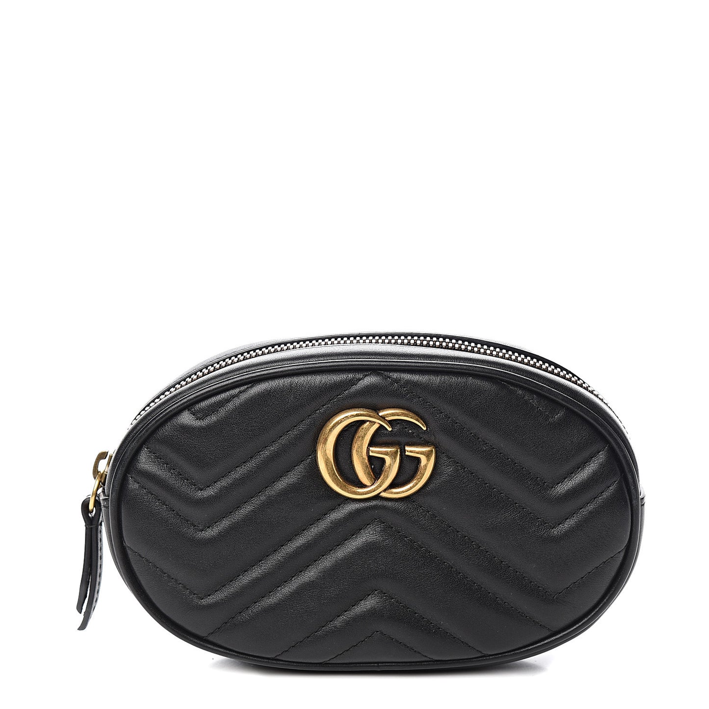 Calfskin Matelasse GG Marmont Belt Bag Black