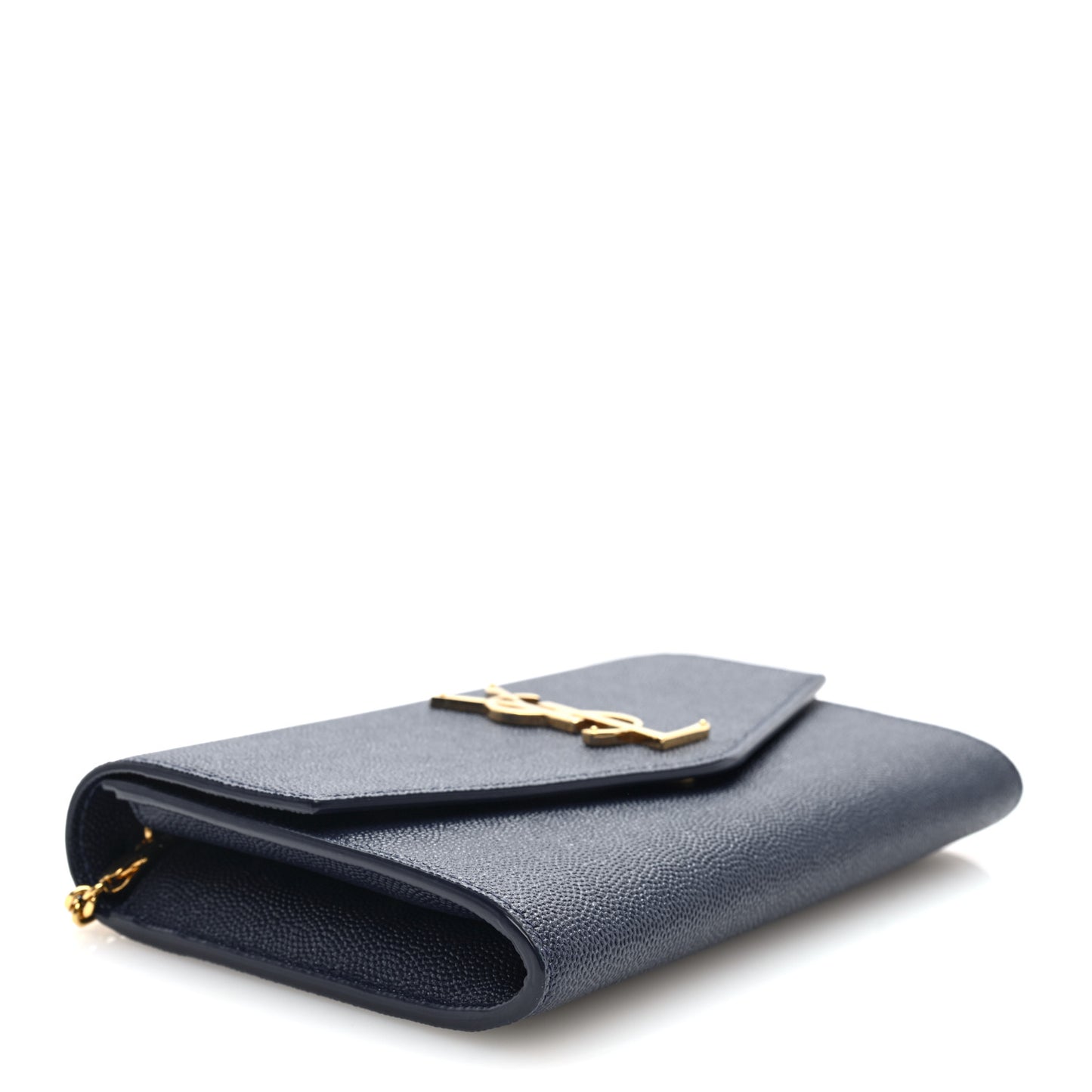 Grain De Poudre Monogram Uptown Chain Wallet Blue Charron