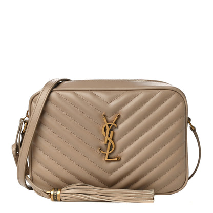Saint Laurent Calfskin Matelasse Monogram Lou Camera Bag Dark Latte 1 of 10