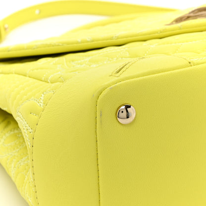 Versace Barocco Quilted Nappa Altea Vanitas Satchel Yellow 9 of 12