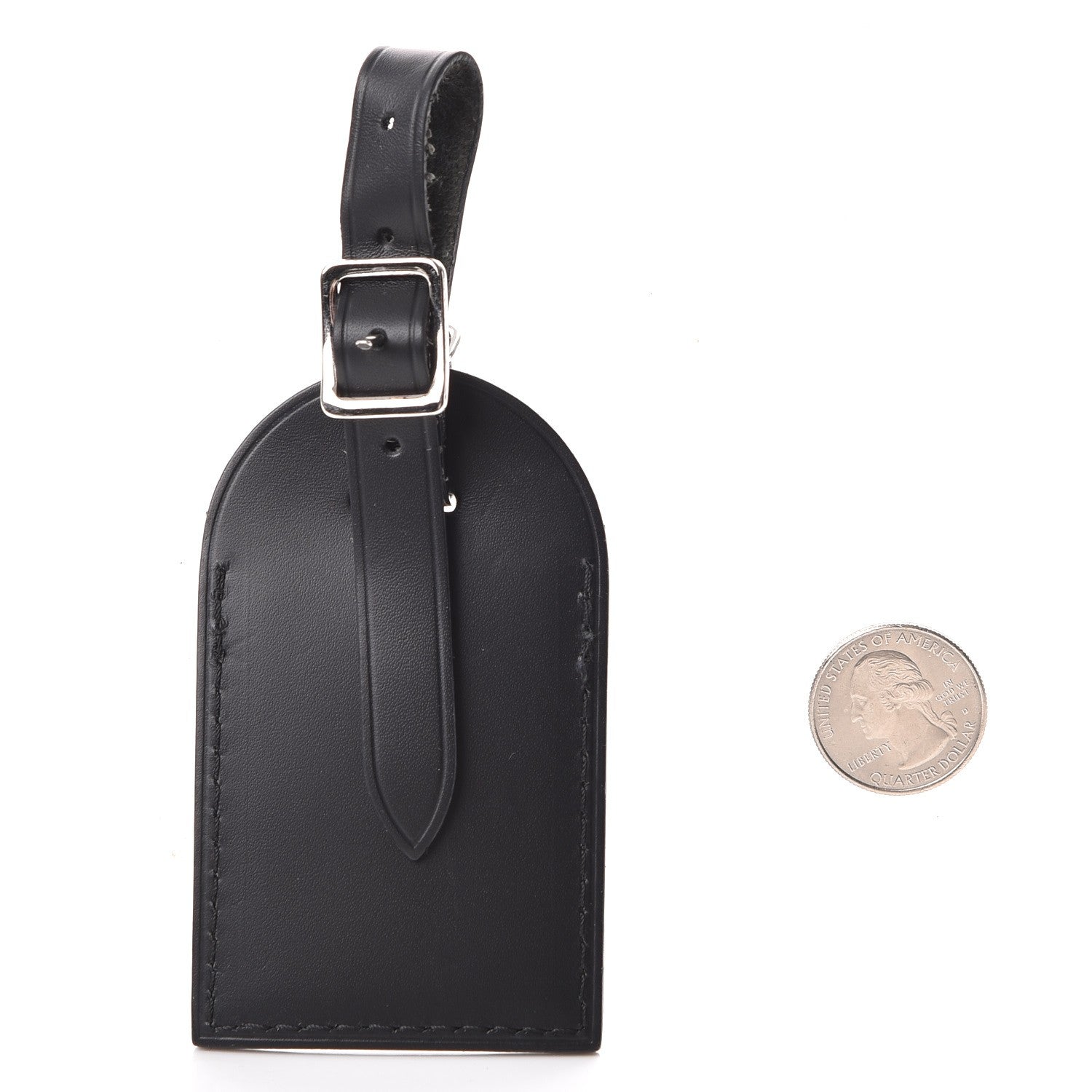 Louis Vuitton Calfskin Luggage Tag Black 2 of 5