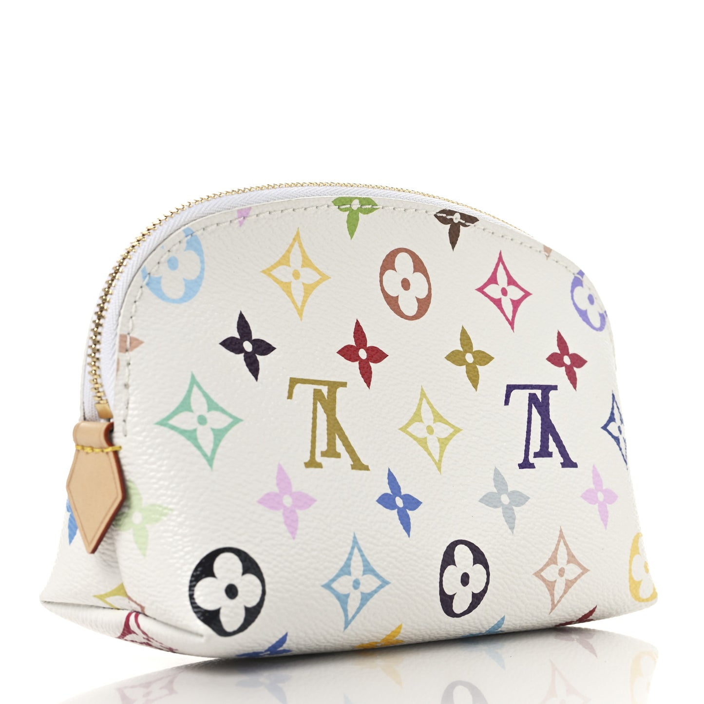 LV x TM Monogram Multicolor Cosmetic Pouch PM White
