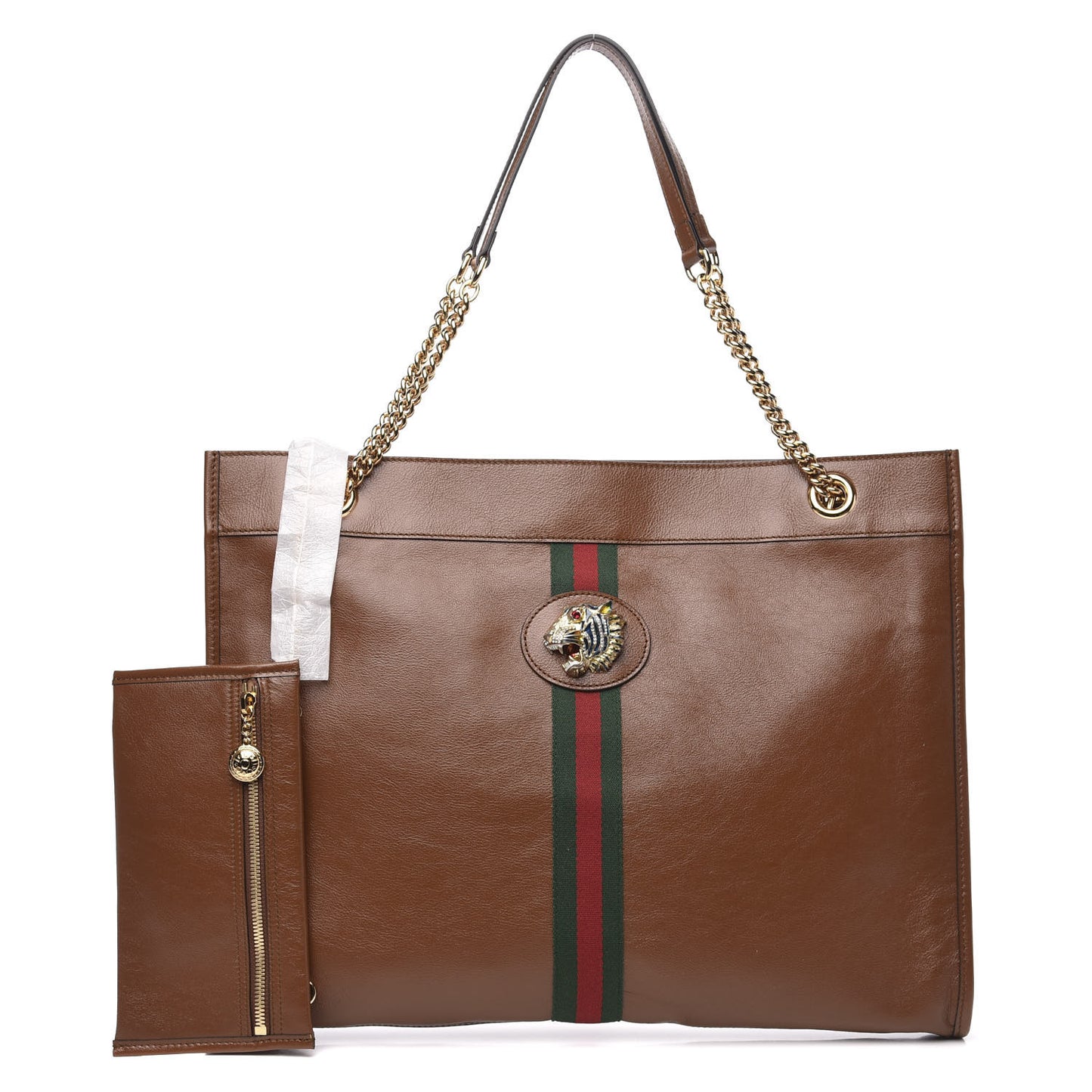 Calfskin Large Rajah Chain Tote Cuir