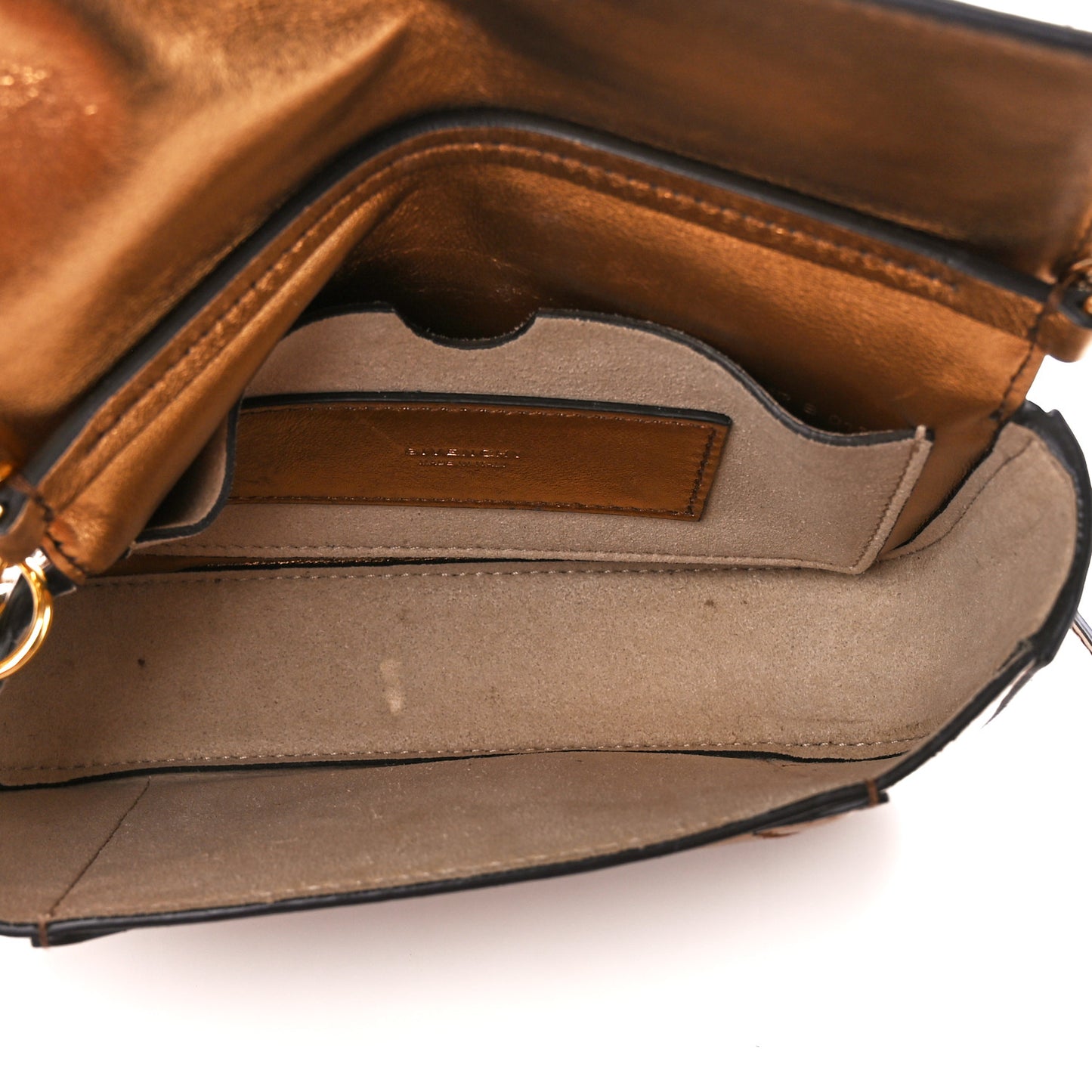 Metallic Goatskin Quilted GV3 Mini Pocket Convertible Bag Gold