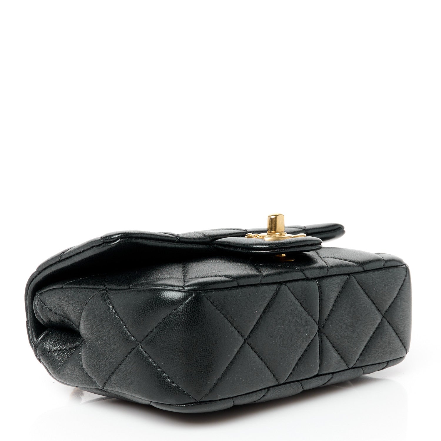 Chanel Lambskin Pearl Quilted Mini Flap Black 4 of 12