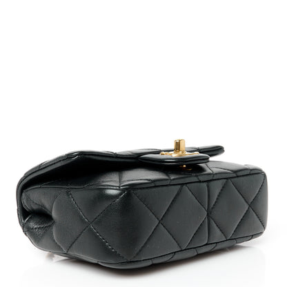 Chanel Lambskin Pearl Quilted Mini Flap Black 4 of 12