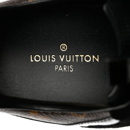 Louis Vuitton Suede Monogram Run Away Sneakers 39 Black 7 of 8