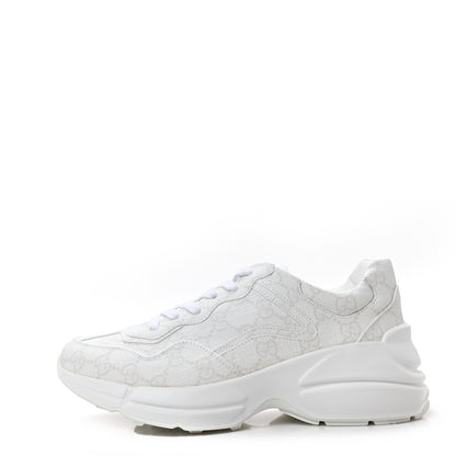 Gucci GG Supreme Monogram Womens Rhyton Sneakers 37 White 1 of 8