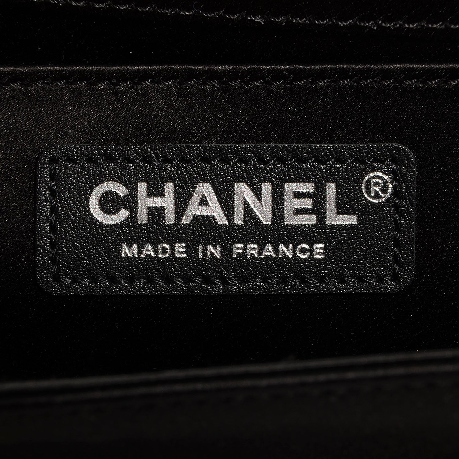 Chanel Satin Pearl Medium Boy Flap Black Ivory 6 of 9
