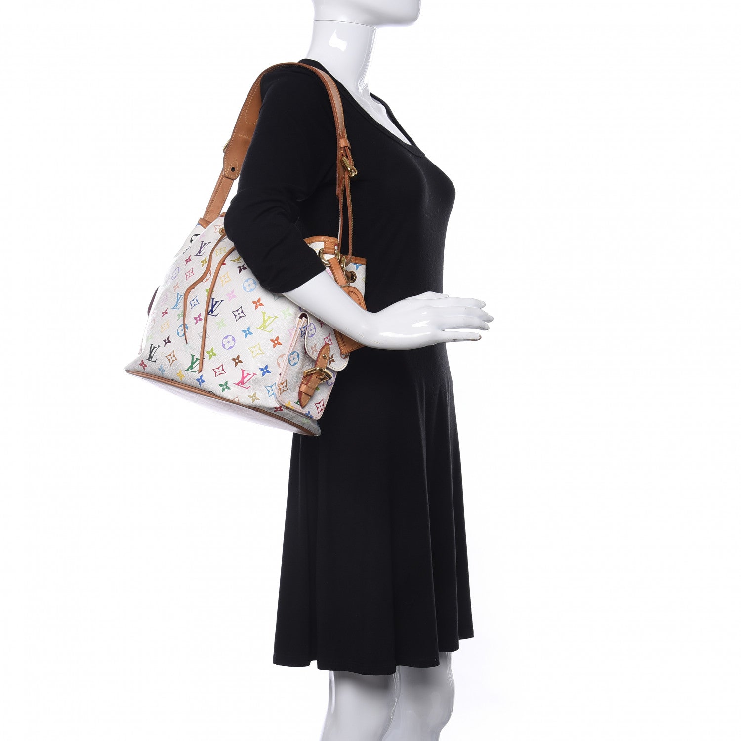 Louis Vuitton Monogram Multicolor Petit Noe White 2 of 30