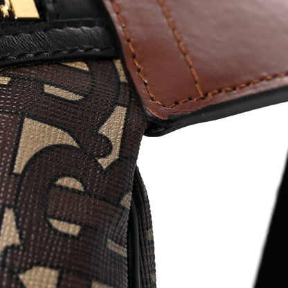 Burberry E-Canvas Monogram Stripe Medium Sonny Bum Bag Bridle Brown 10 of 10